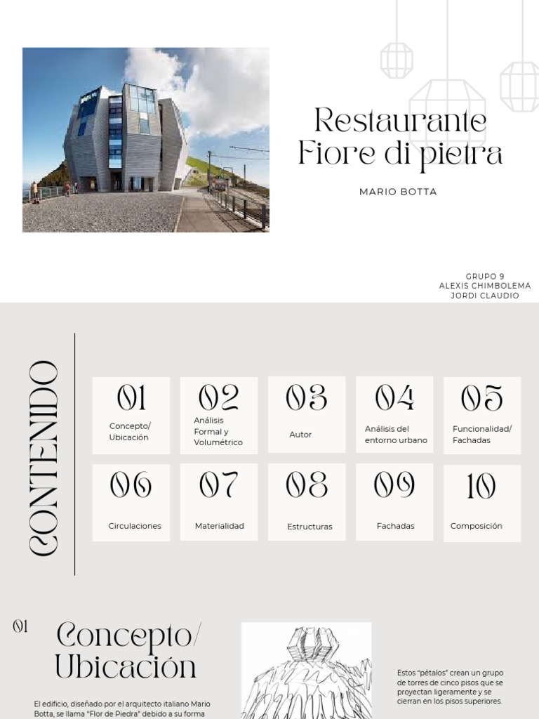 Restaurante Fiore Di Pietra | PDF | edificio | Hormigón