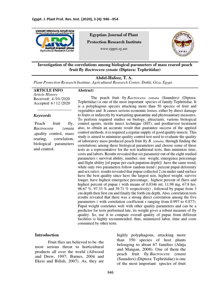 Investigation of The Correlations Among Biological Parameters of Mass ...
