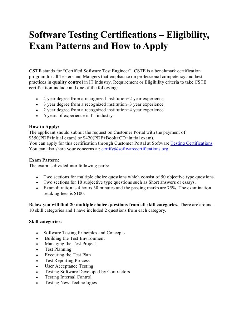 CSTE | PDF | Software Testing | Test (Assessment)