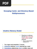 Snooping Cache and Directory Based Multiprocessors