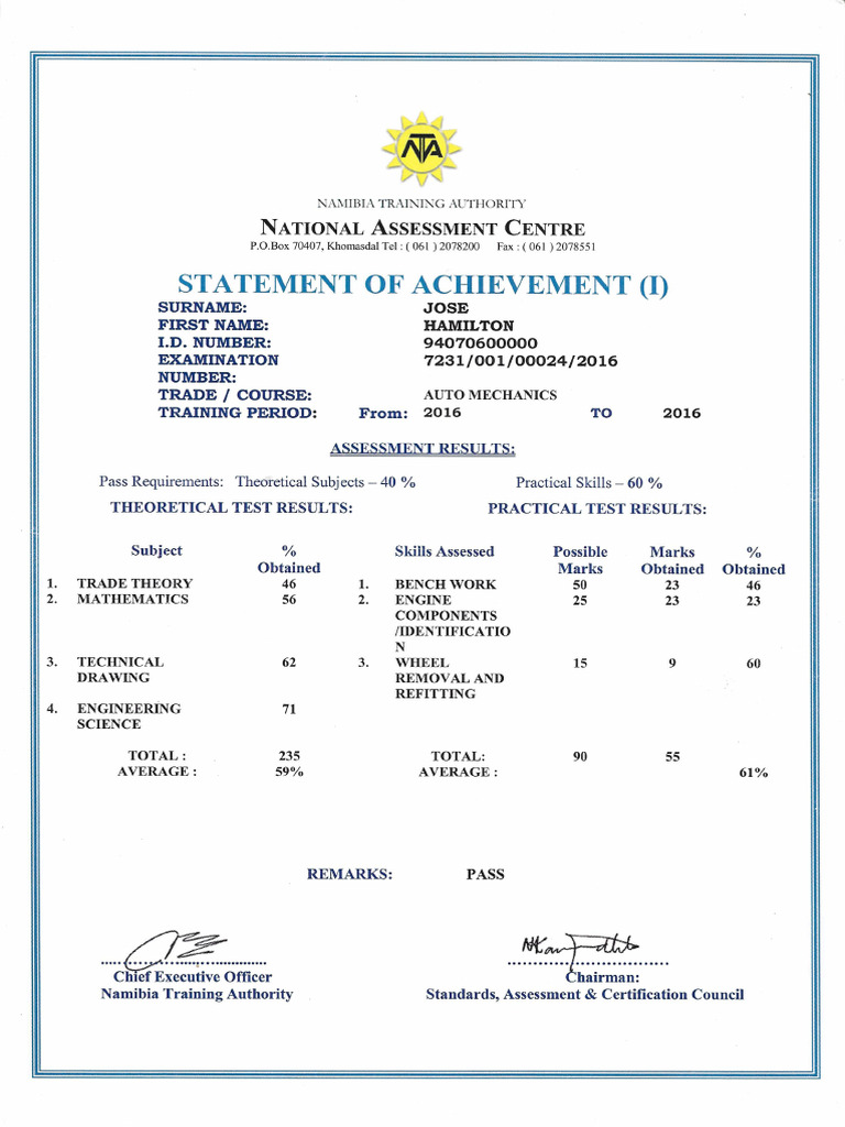 Statement of L1 | PDF