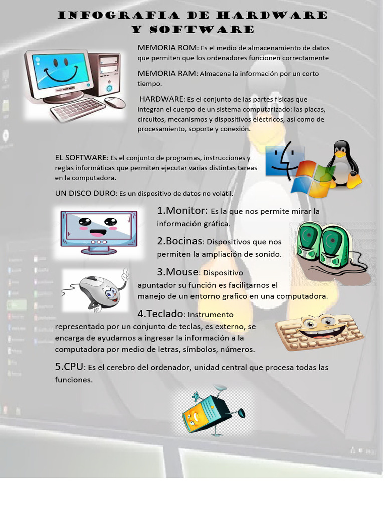 INFOGRAFIA DE HARDWARE Y SOFTWARE | PDF