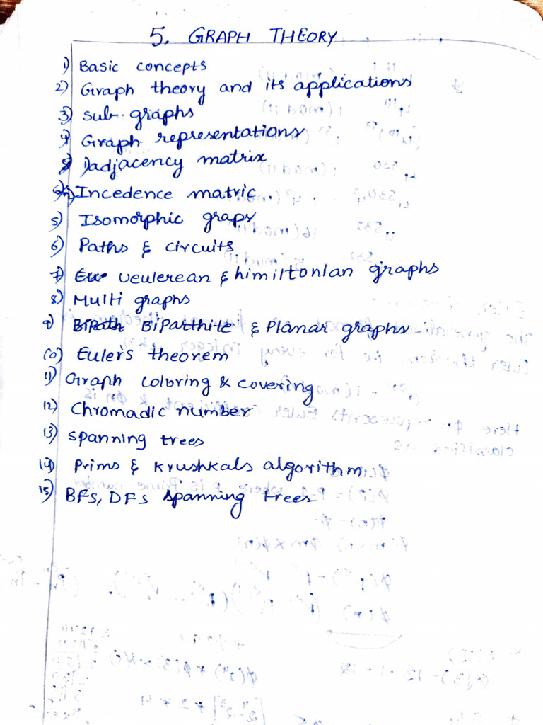 Mfcs unit 5 pdf vertex graph theory combinatorics