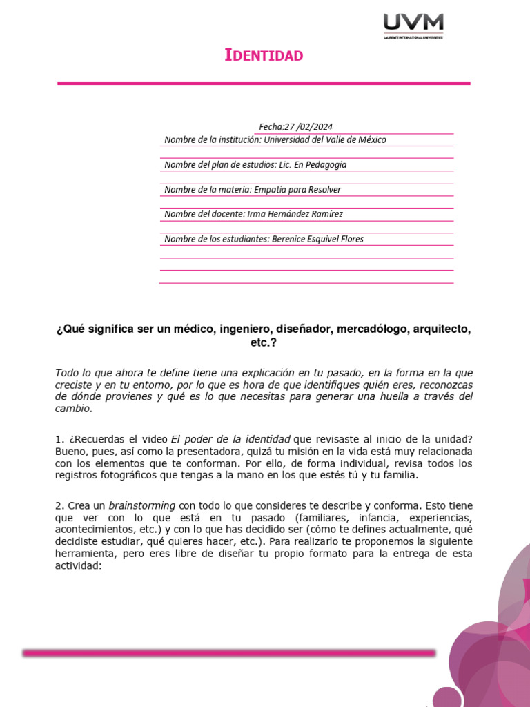 Act1 BEF | PDF | Creatividad | Aprendizaje