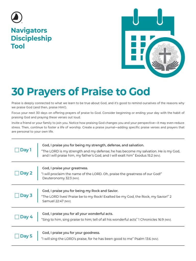 30 Days of Praise to God | PDF | God The Father | Jesus