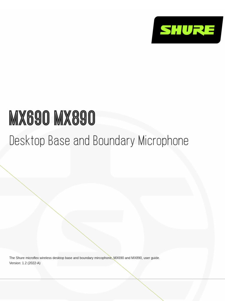 Shure MX690-890 User Guide EN US | PDF | Ac Power Plugs And Sockets ...