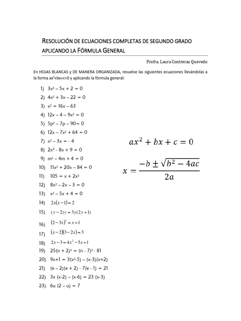 Formula general | PDF