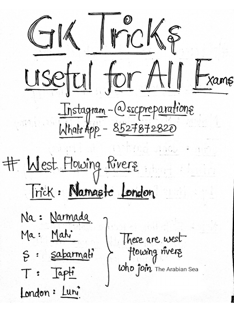 GK Tricks Compilation For All Exams | PDF