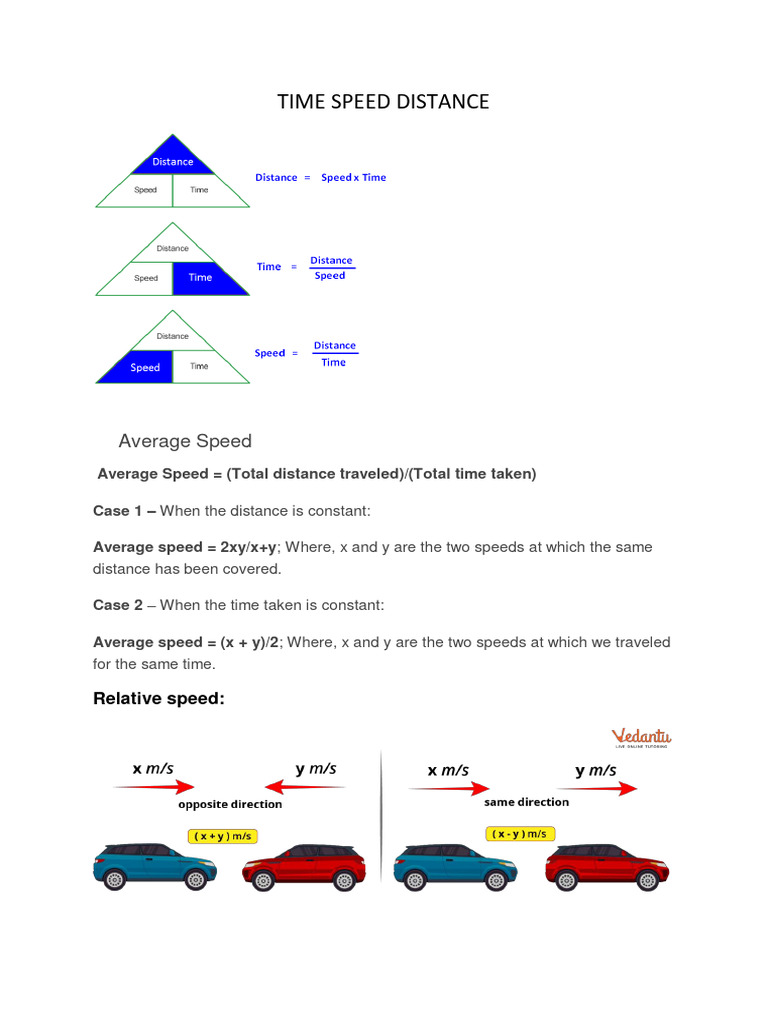 Time Speed Distance (1) | Download Free PDF | Speed | Metrology