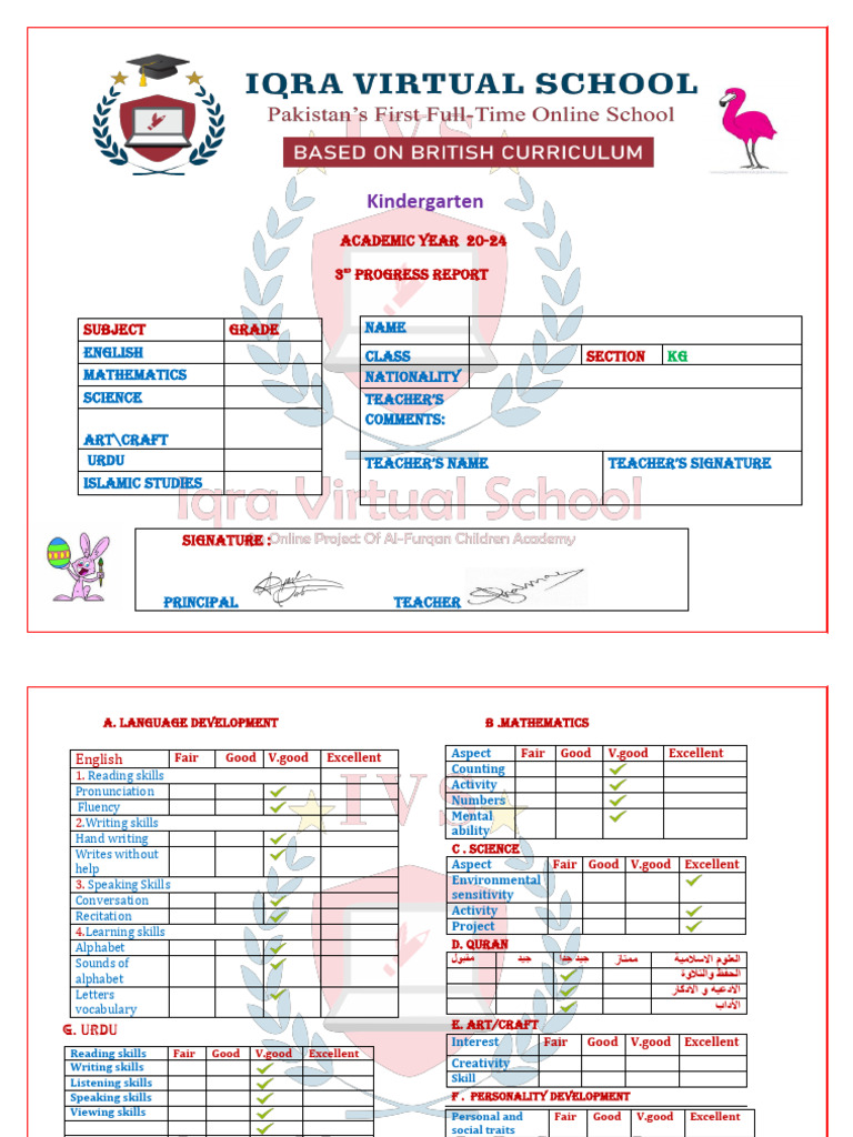 Progress Report 3rd Term 2024 | PDF | Applied Linguistics | Linguistics