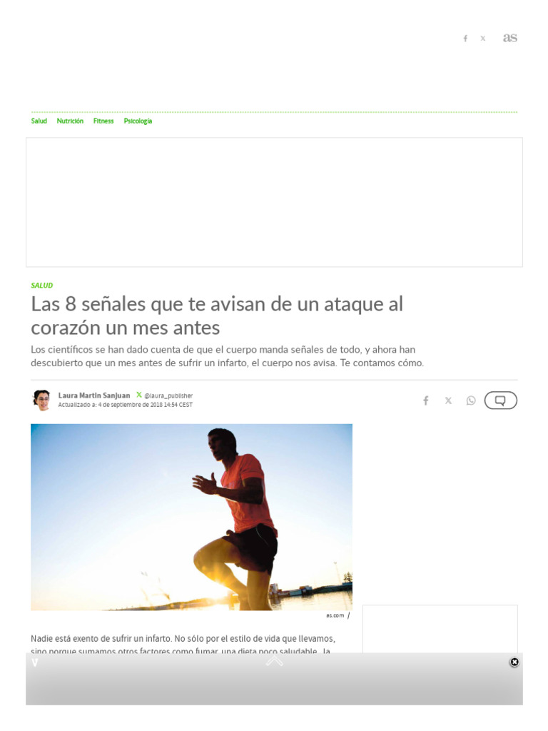 Señales de infarto un mes antes | PDF | Infarto de miocardio ...