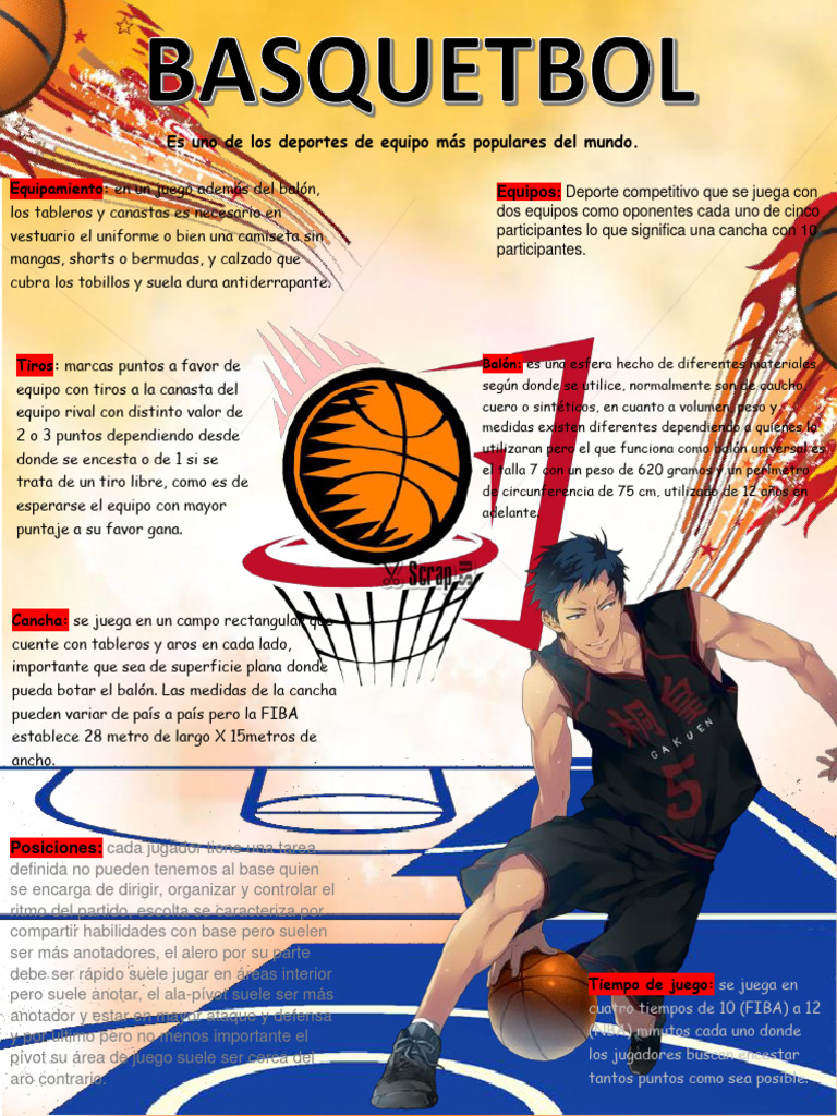 infografia basquet-1 | PDF | Deportes de equipo | Juegos de pelota