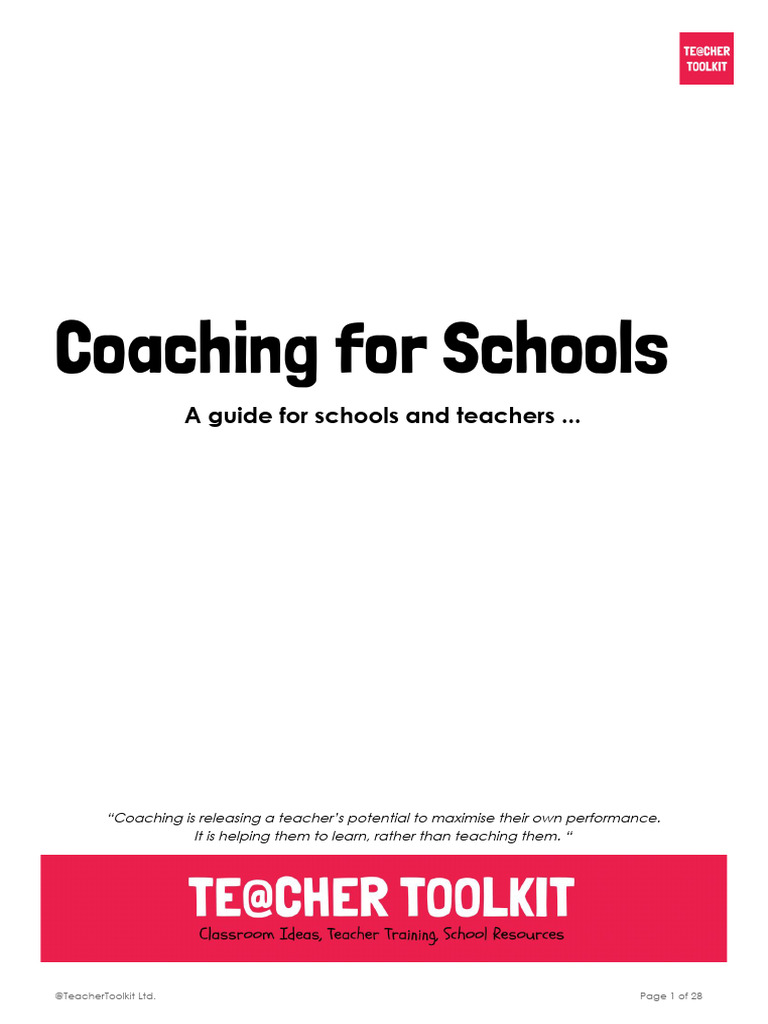 Coaching Strategies for Teacher Development | PDF | Teachers | Learning
