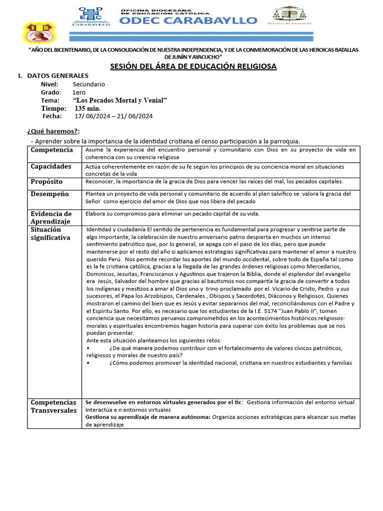 Los Pecados Actuales 1ero o de secundaria copia Descargar gratis