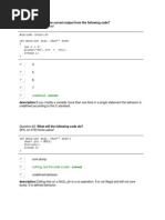 55% On 9917 Times Asked: Question #1: What Is The Correct Output From The Following Code?