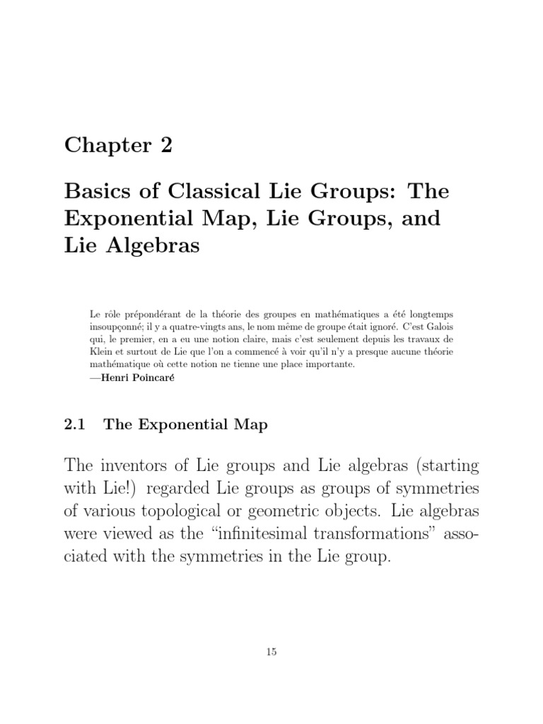 Lie Groups PDF Lie Groups Matrix (Mathematics)