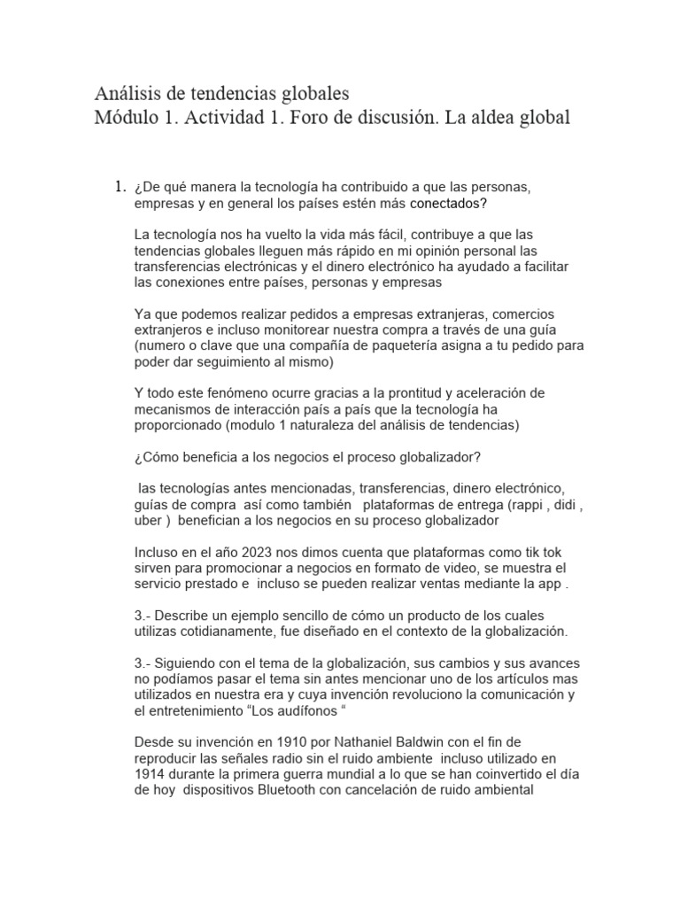 Impacto de la Globalización y Tecnología | PDF