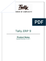 Tally ERP 9 Product Notes