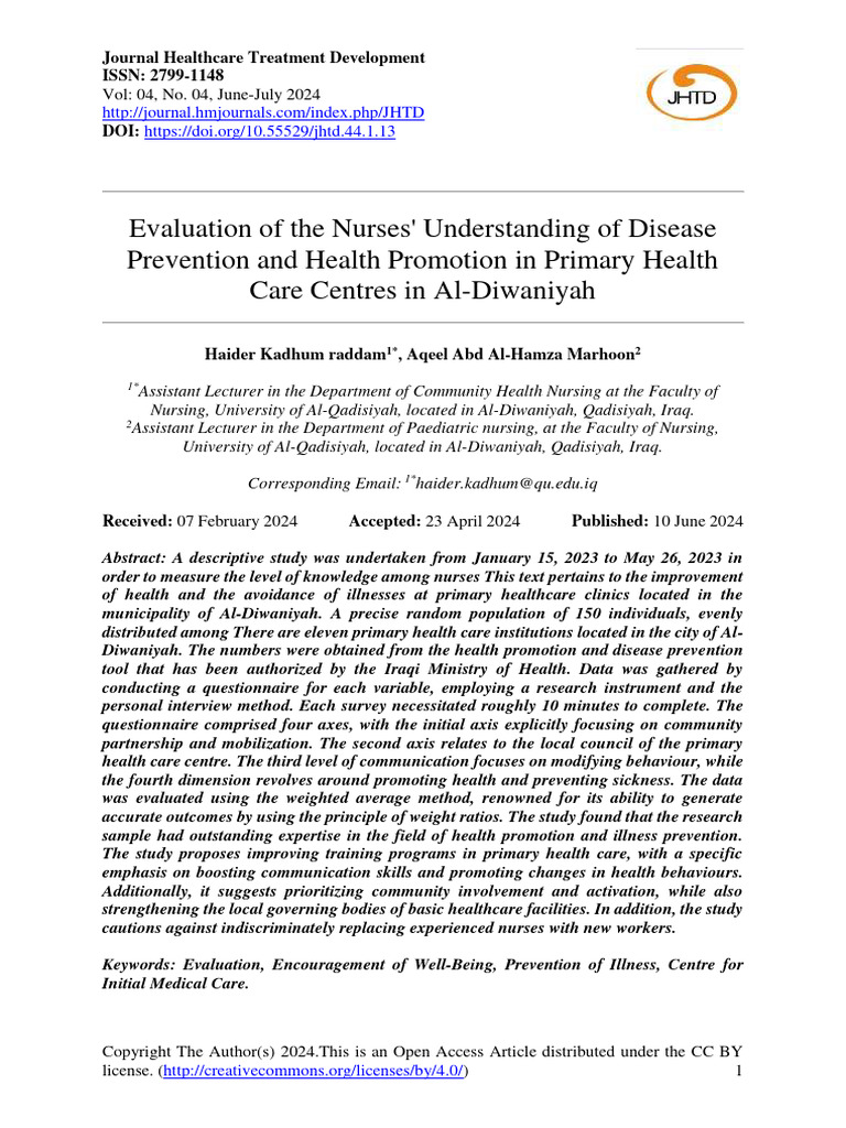 Haider Aqeel | PDF | Chronic Condition | Health Care