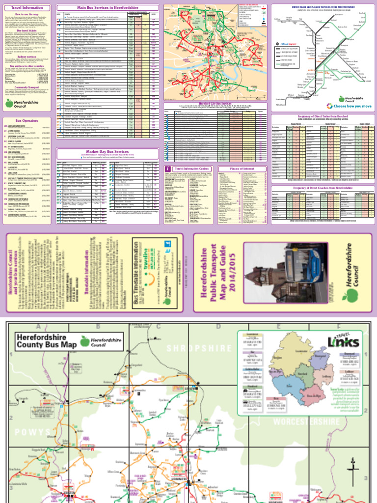 Hereford City Bus Services Map | PDF | Transport | Public Transport