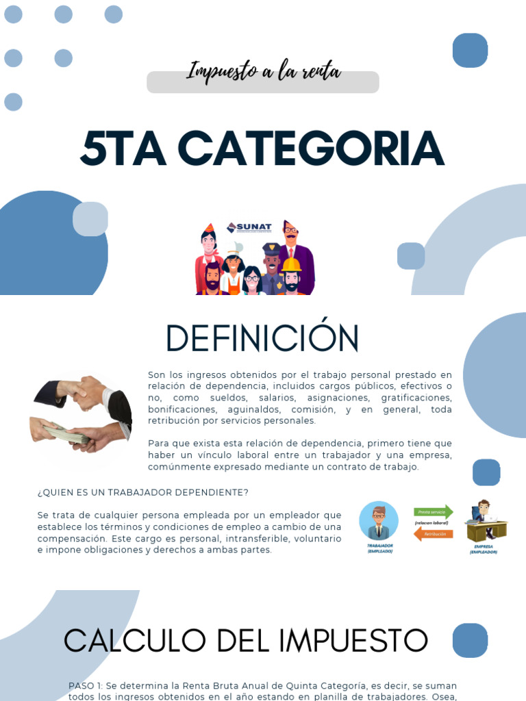 Impuesto a la Renta 5ta Categoría | PDF | Salario | Impuestos