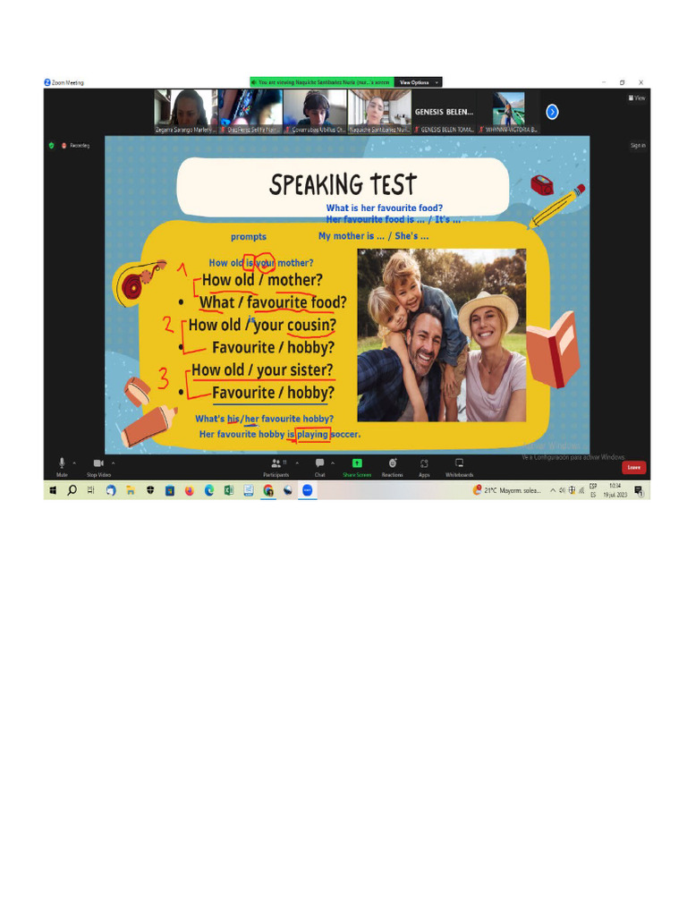 Speaking Test | PDF