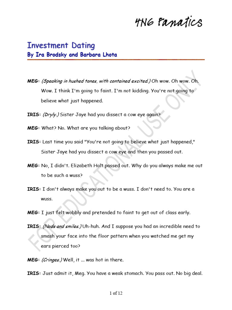 Investment Dating PDF Meg Griffin