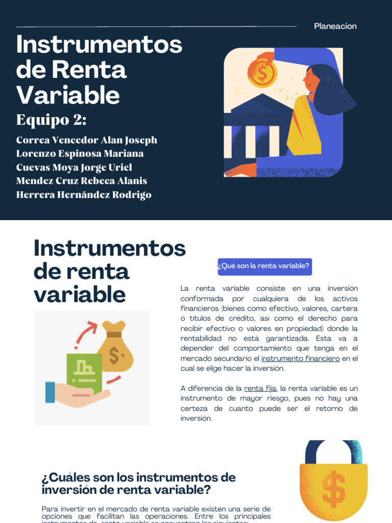 Instrumentos de Renta Variable: Guía Completa | PDF | Fondo de ...
