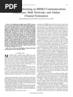 Analog Beam Forming in MIMO Communications With Phase Shift Networks and Online