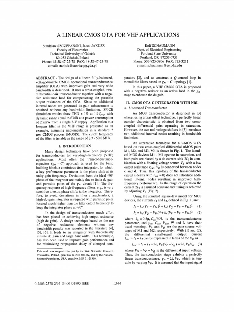 1995 iscas pdf electrical network electronic filter