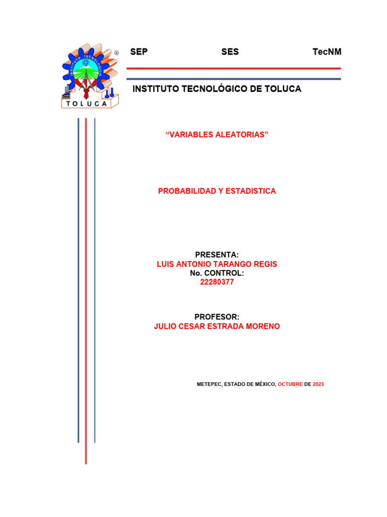 Análisis De Variables Aleatorias Pdf Matemáticas Aplicadas Método
