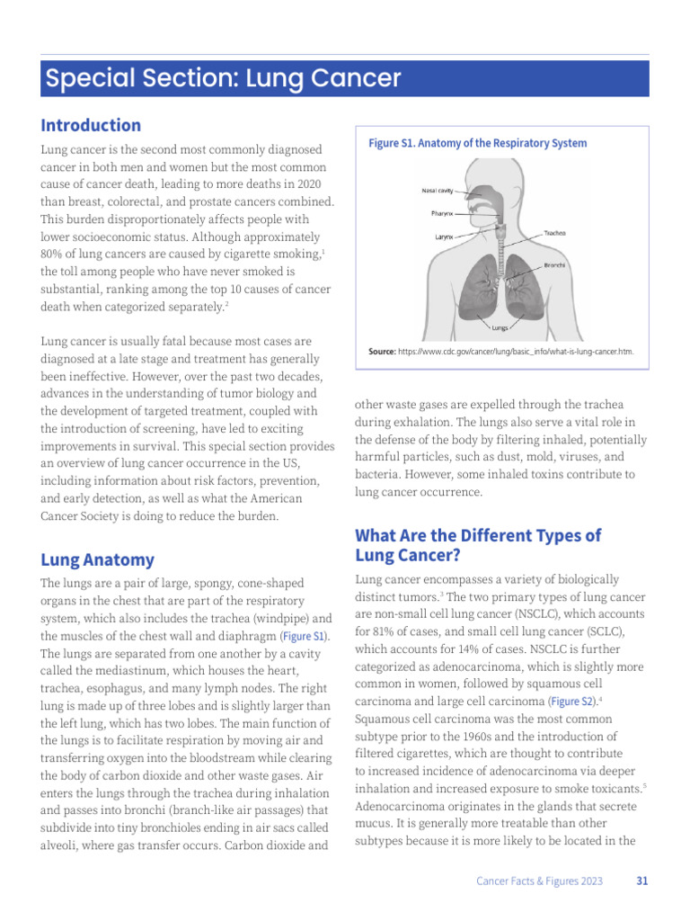 2023 CFF Special Section Lung Cancer | PDF | Lung | Lung Cancer