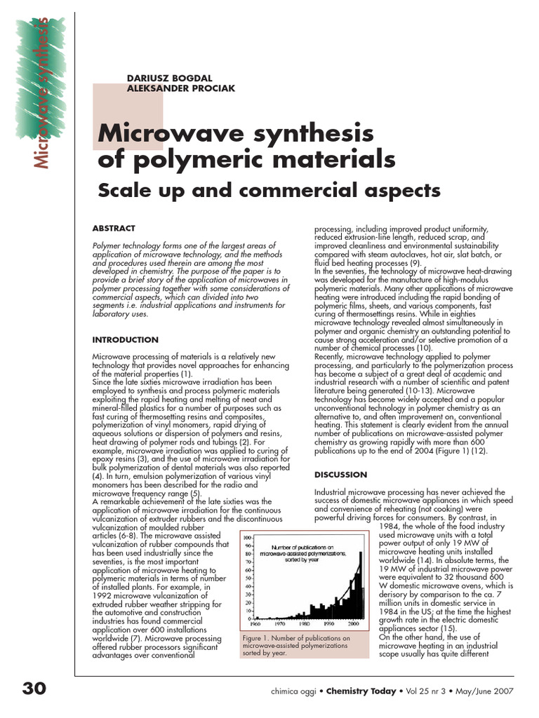 Microwave Synthesis in Polymer Technology | PDF | Polymers | Optical Fiber