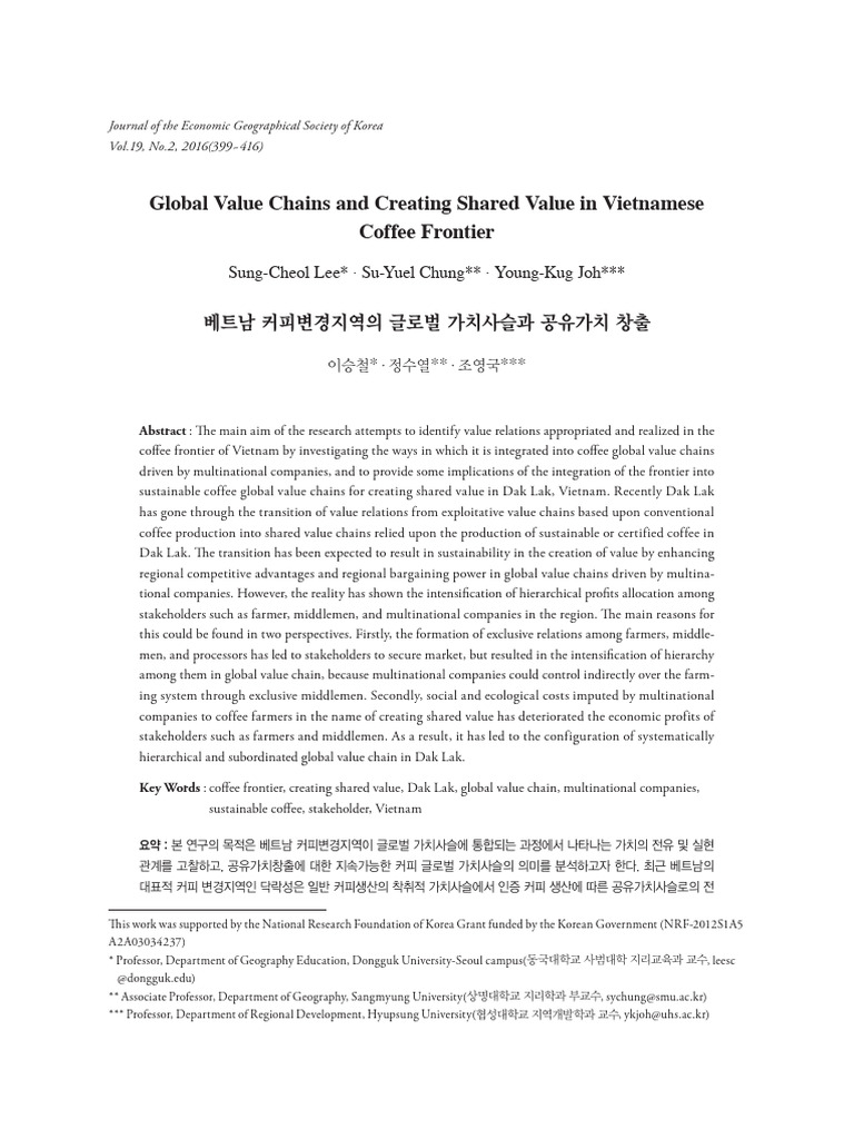Value Chains and Shared Value in Vietnam Coffee | PDF | Corporate ...
