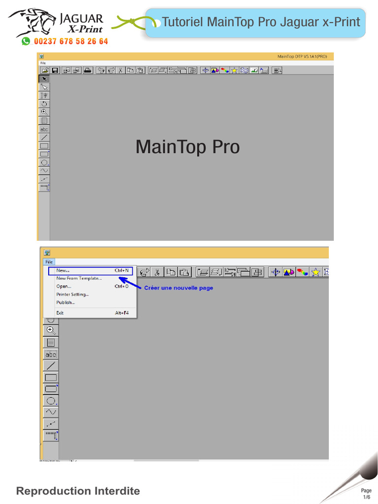 Tutoriel MainTop Pro Jaguar x-Print | PDF | Conception | Entrée/Sortie