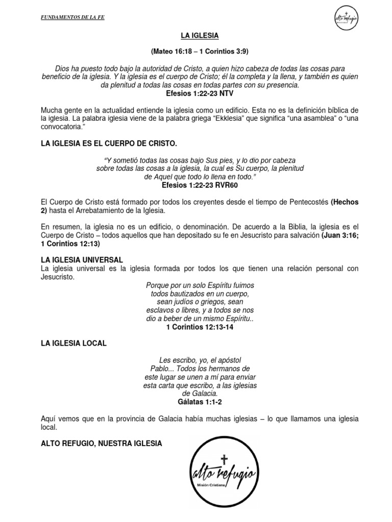 La Iglesia | PDF | Iglesia cristiana | Cristo (título)