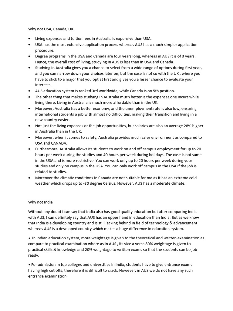 Why Australia For Studies