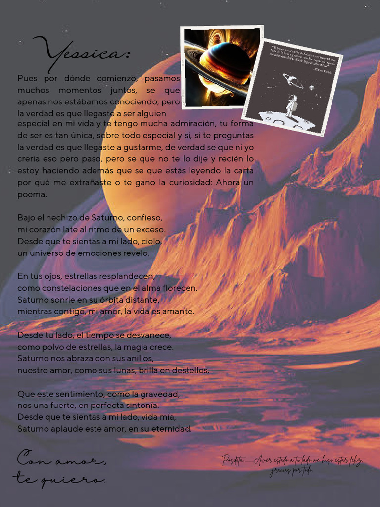 Documento A4 De Carta De Amor Para Alguien Especial De Amor Y Amistad