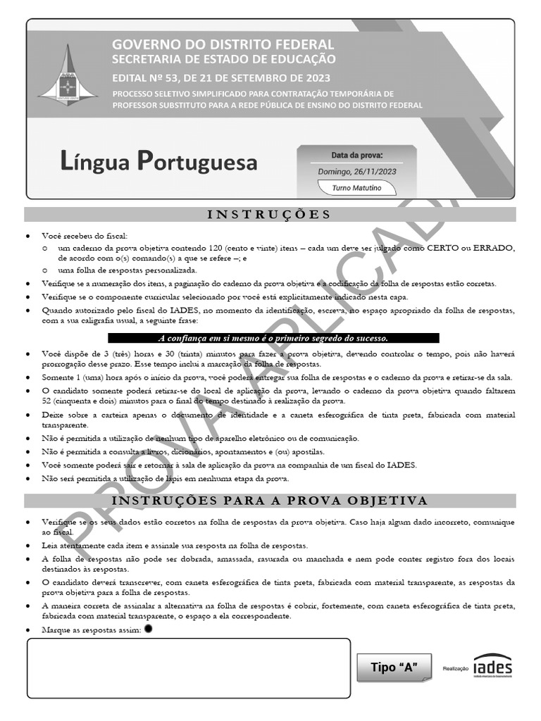 Professor Substituto Lingua Portuguesa | PDF | Pedagogia | Educação ...