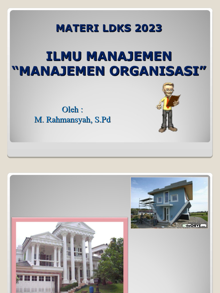 Materi Manajemen Organisasi Ldks 2023 Pdf Karier Perkembangan