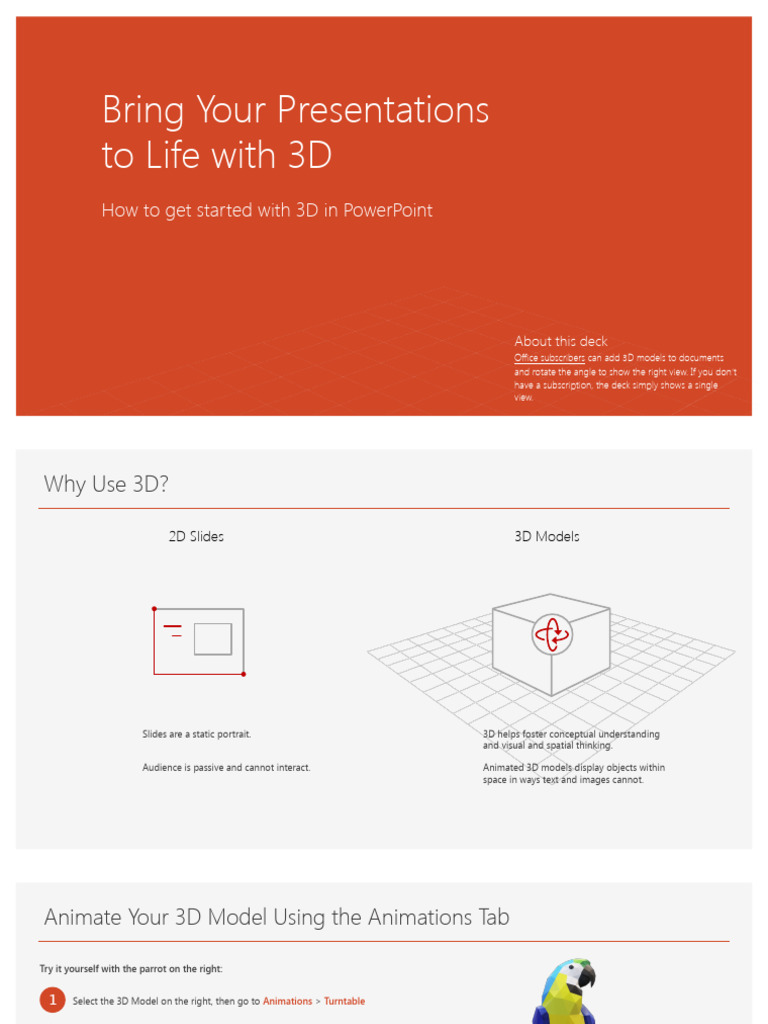 Enhance PowerPoint with 3D Models | PDF