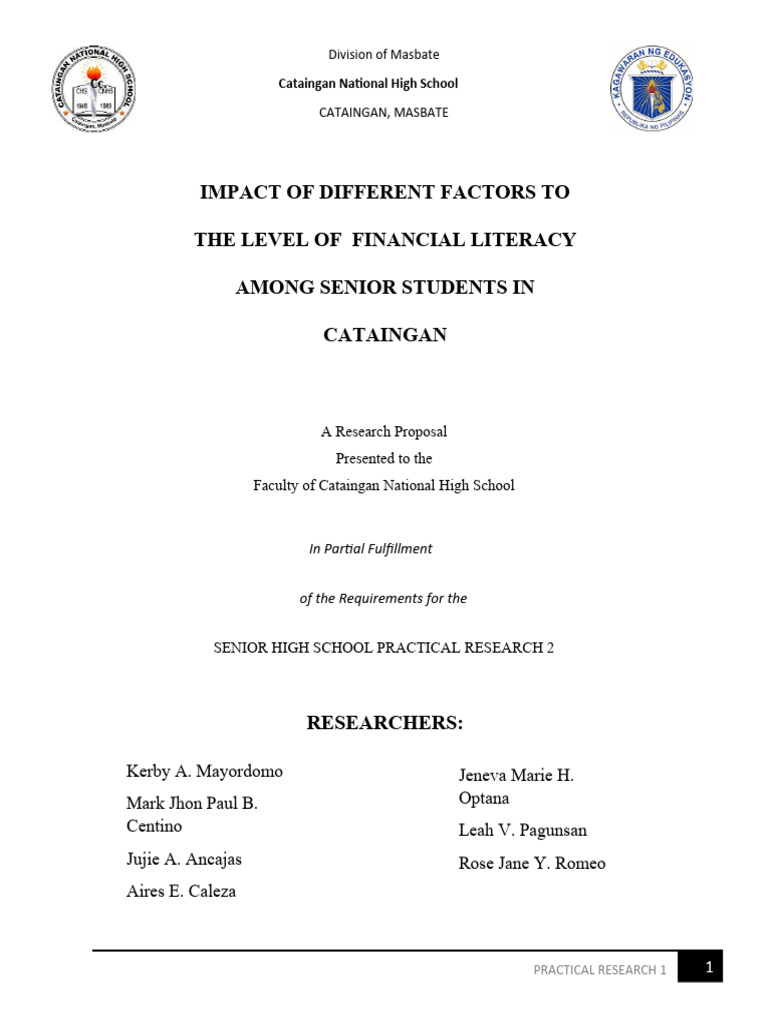 Impact Of Different Factors To The Level Of Financial Literacy Among