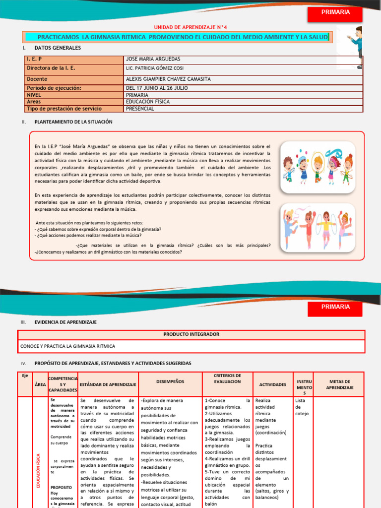Unidad de Aprendizaje 4 Todo Primaria | PDF | Aprendizaje | Evaluación