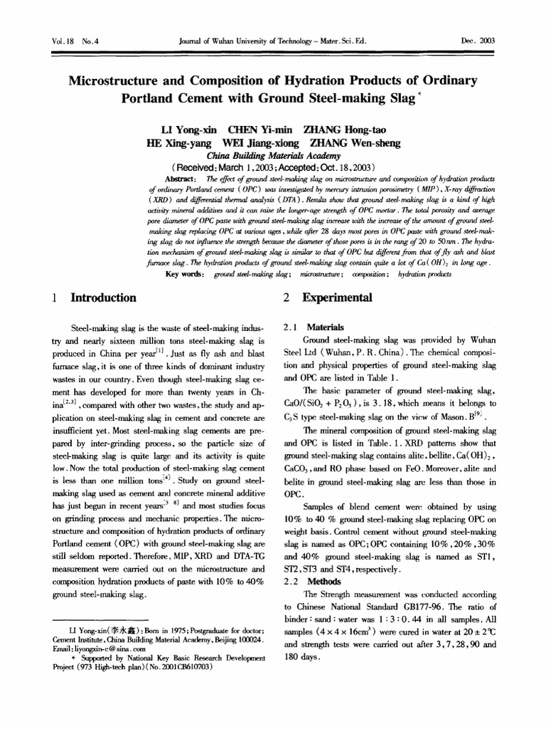 Li Et Al. - 2003 - Microstructure and Composition of Hydration Products ...