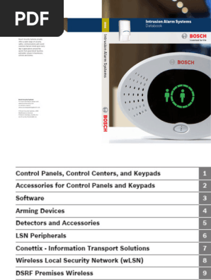 Databook Antintrusione BOSCH | PDF | Security Alarm | Computing