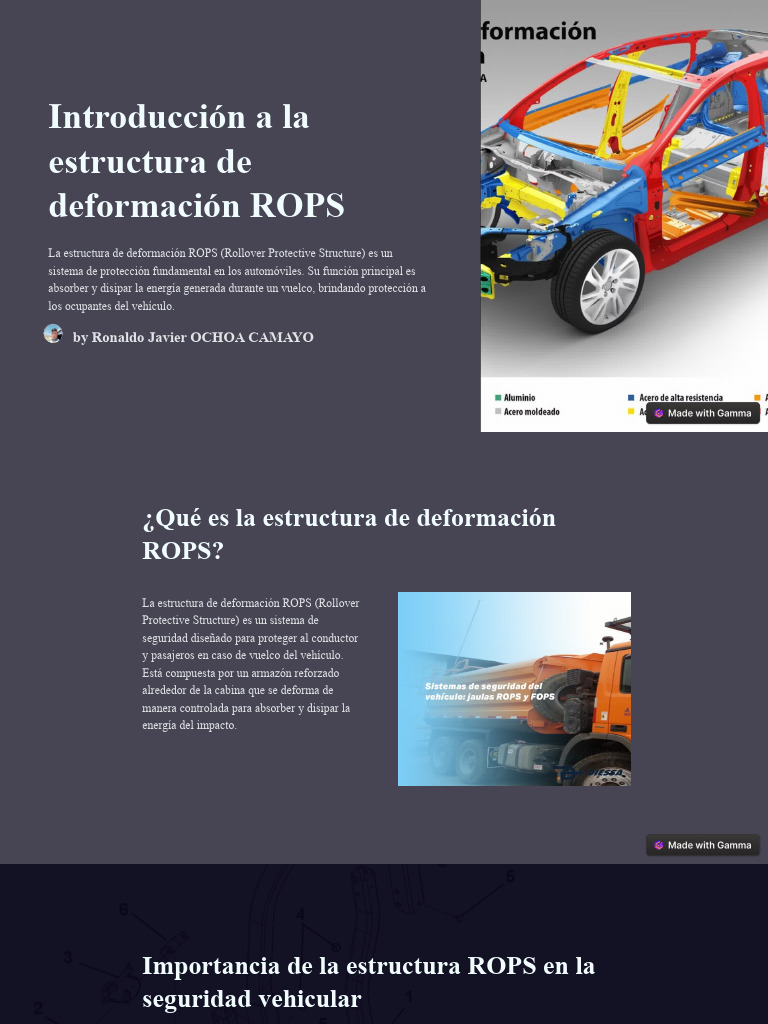 Estructura ROPS: Seguridad en Vuelcos | PDF | Acero | Aluminio