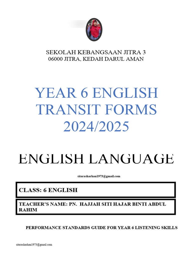 Year 6 Listening Skills Performance Guide | PDF | Literacy | Paragraph