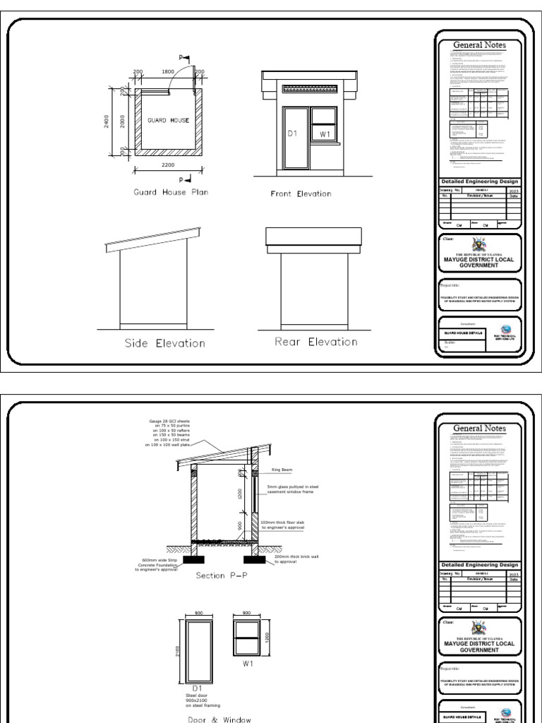 Guardhouse PDF | PDF | Concrete | Masonry
