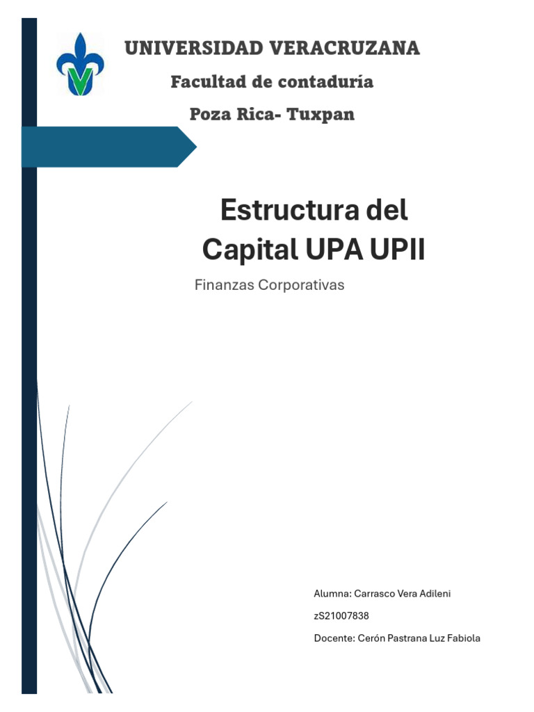 Estructura Del Capital UPA UPII-AdileniCarrasco | PDF | Compartir ...