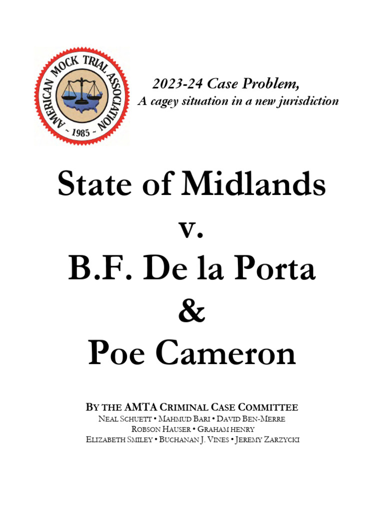 12 12 23 Case Packet | PDF | Burglary | Confrontation Clause